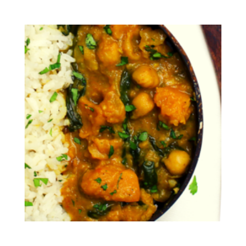 CHICKPEA SQUASH-MOSS CURRY