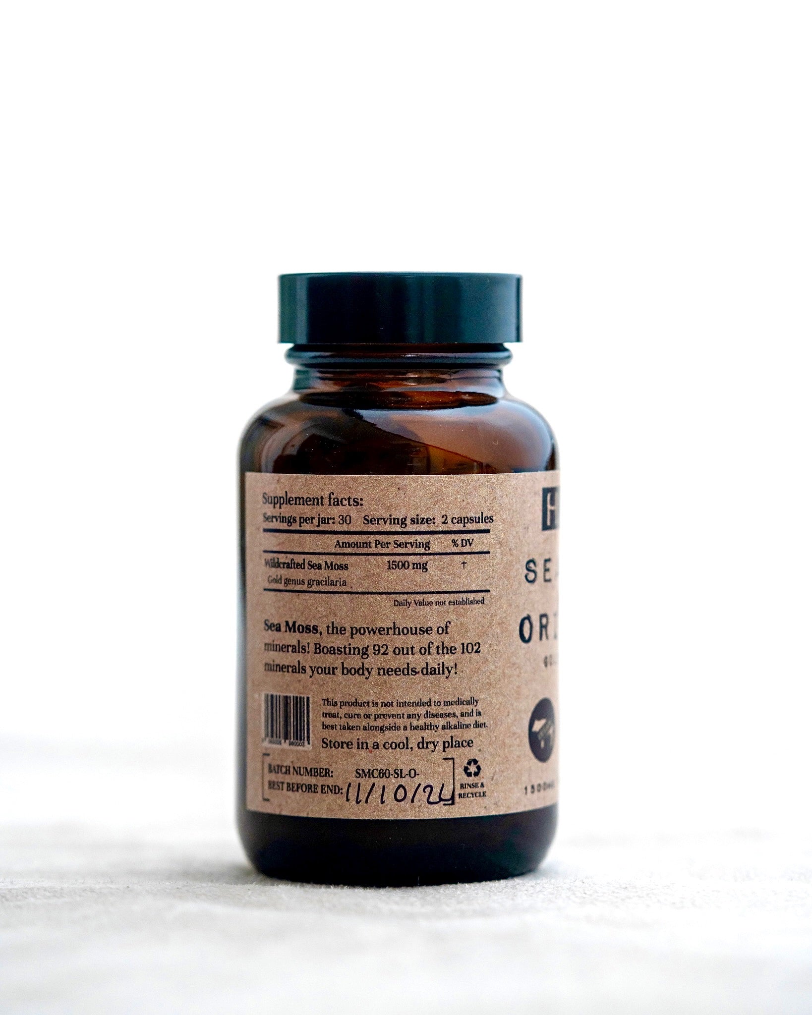 Original (Gold) Sea Moss Capsules (St. Lucia) (Genus Gracilaria)