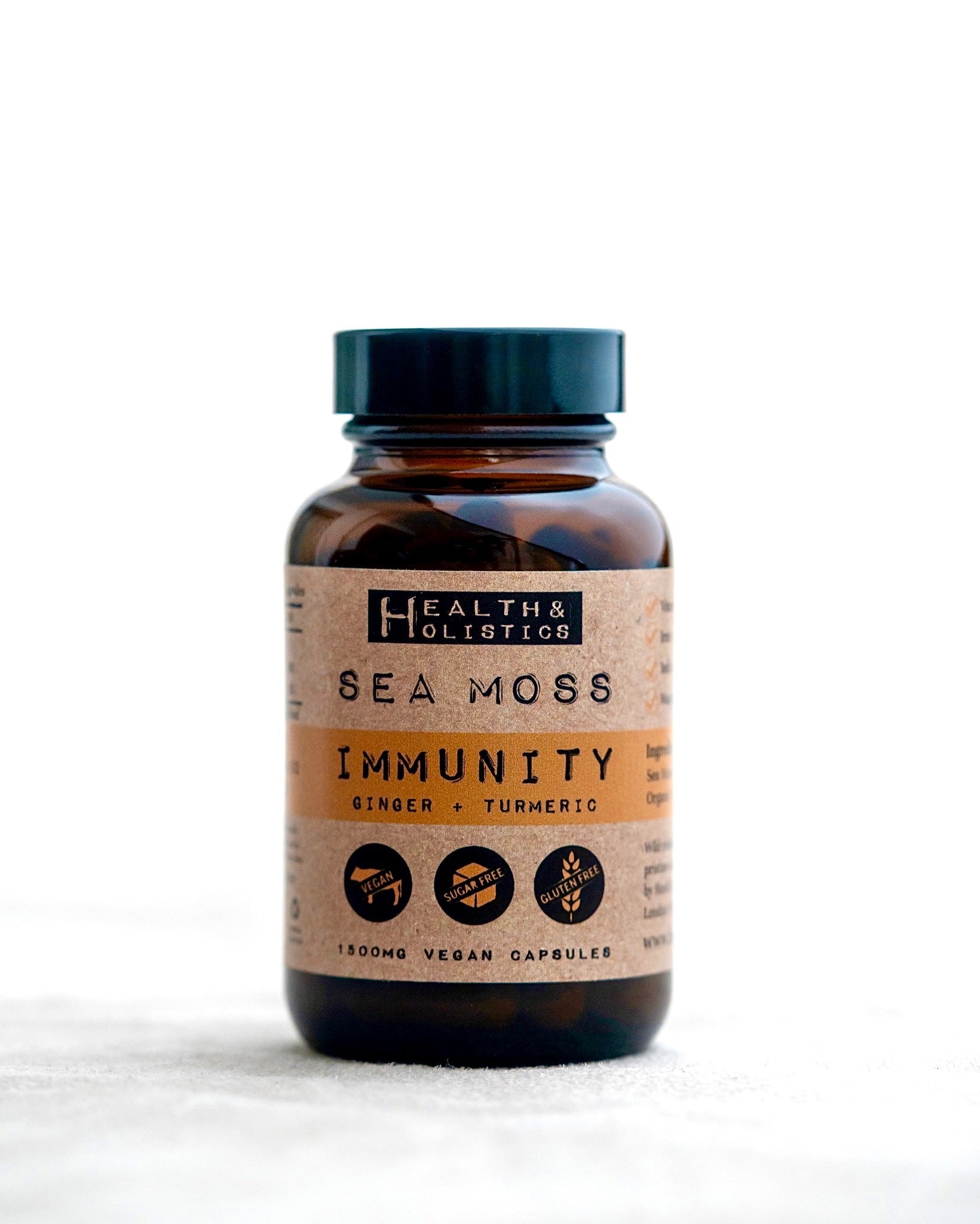 Sea Moss + Ginger + Turmeric capsules (St. Lucia) (Genus Gracilaria)