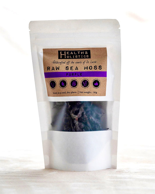 Raw Wildcrafted Purple Sea Moss (St. Lucia) (Genus Gracilaria)