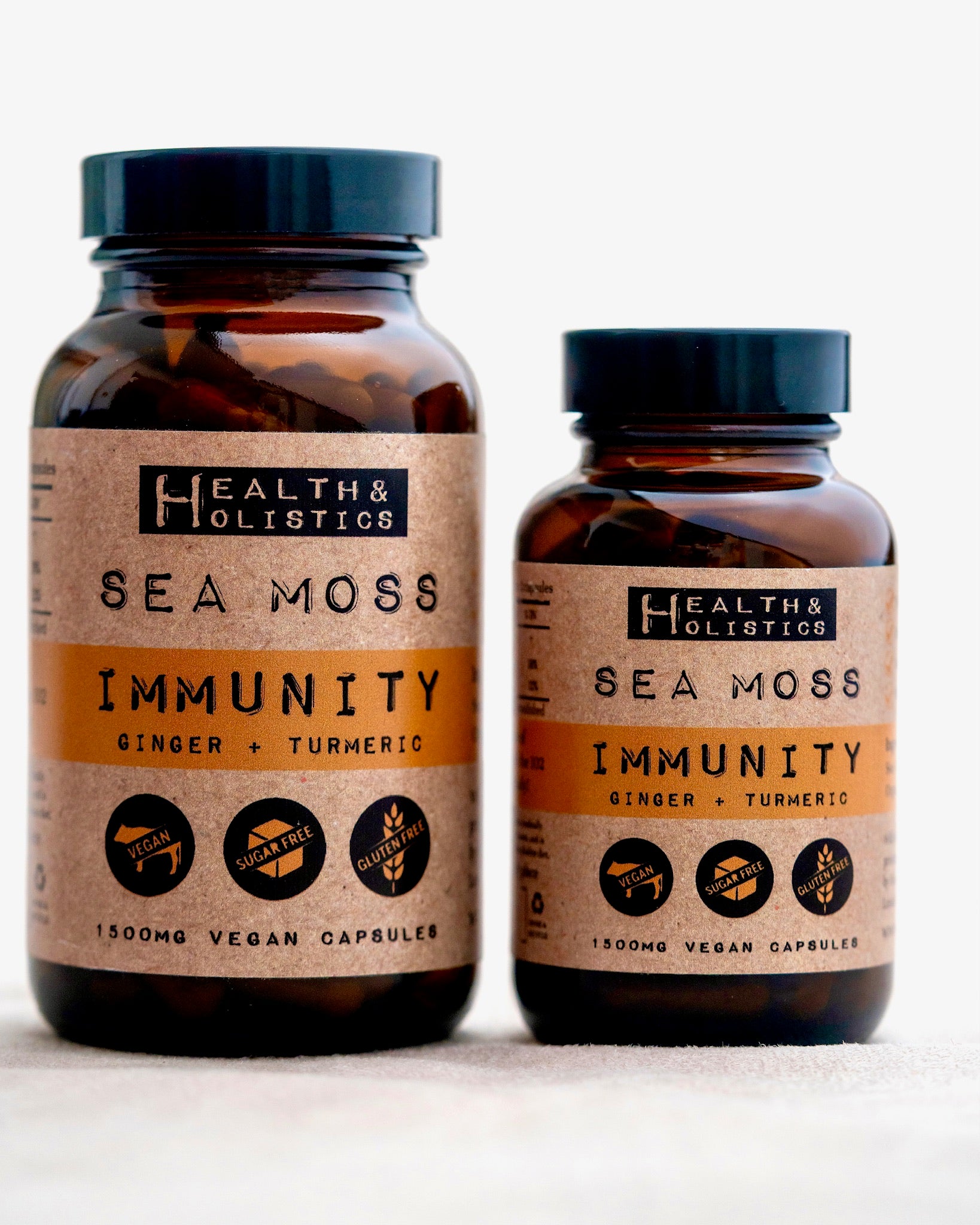 Sea Moss + Ginger + Turmeric capsules (St. Lucia) (Genus Gracilaria)
