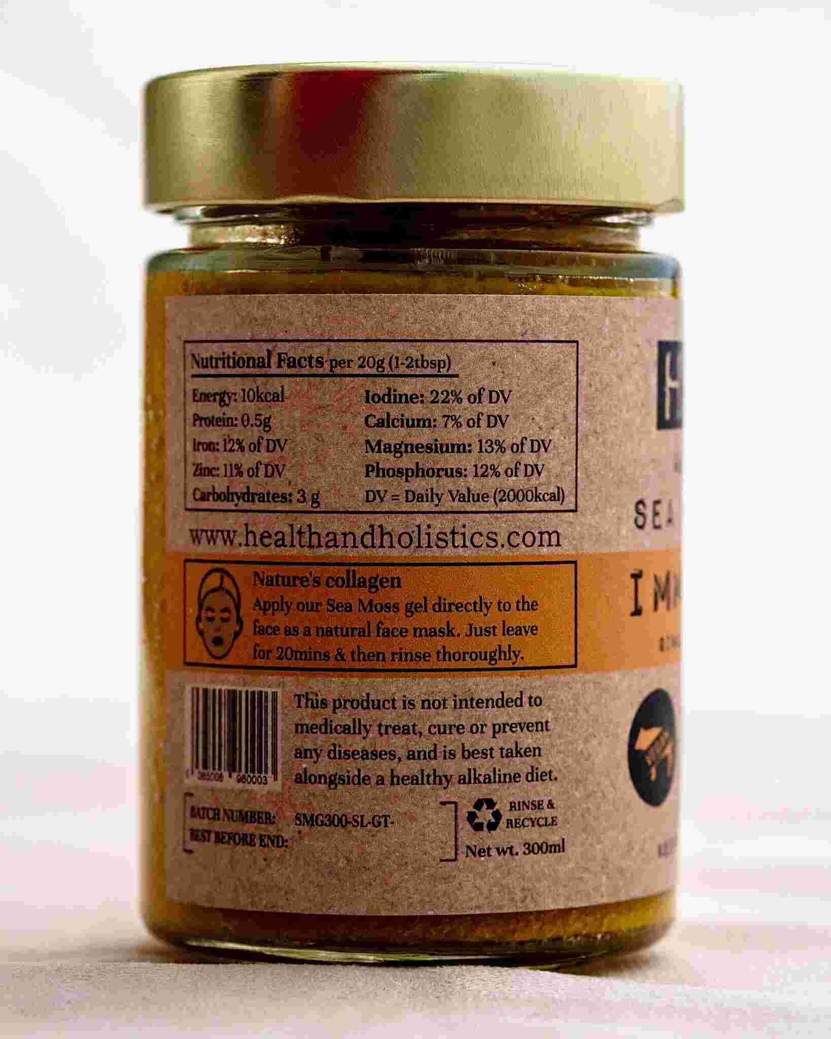 Immunity Sea Moss Gel (Ginger + Turmeric) St. Lucia