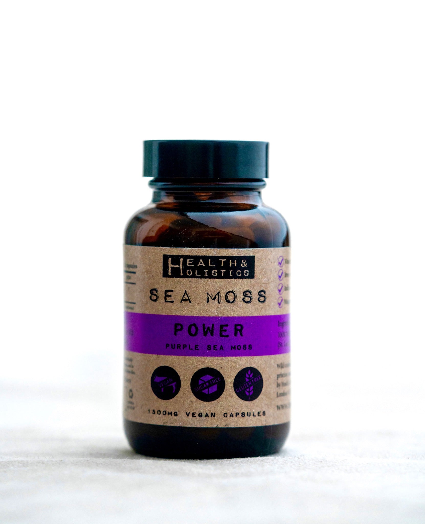 Purple Sea Moss Capsules (St. Lucia) (Genus Gracilaria)
