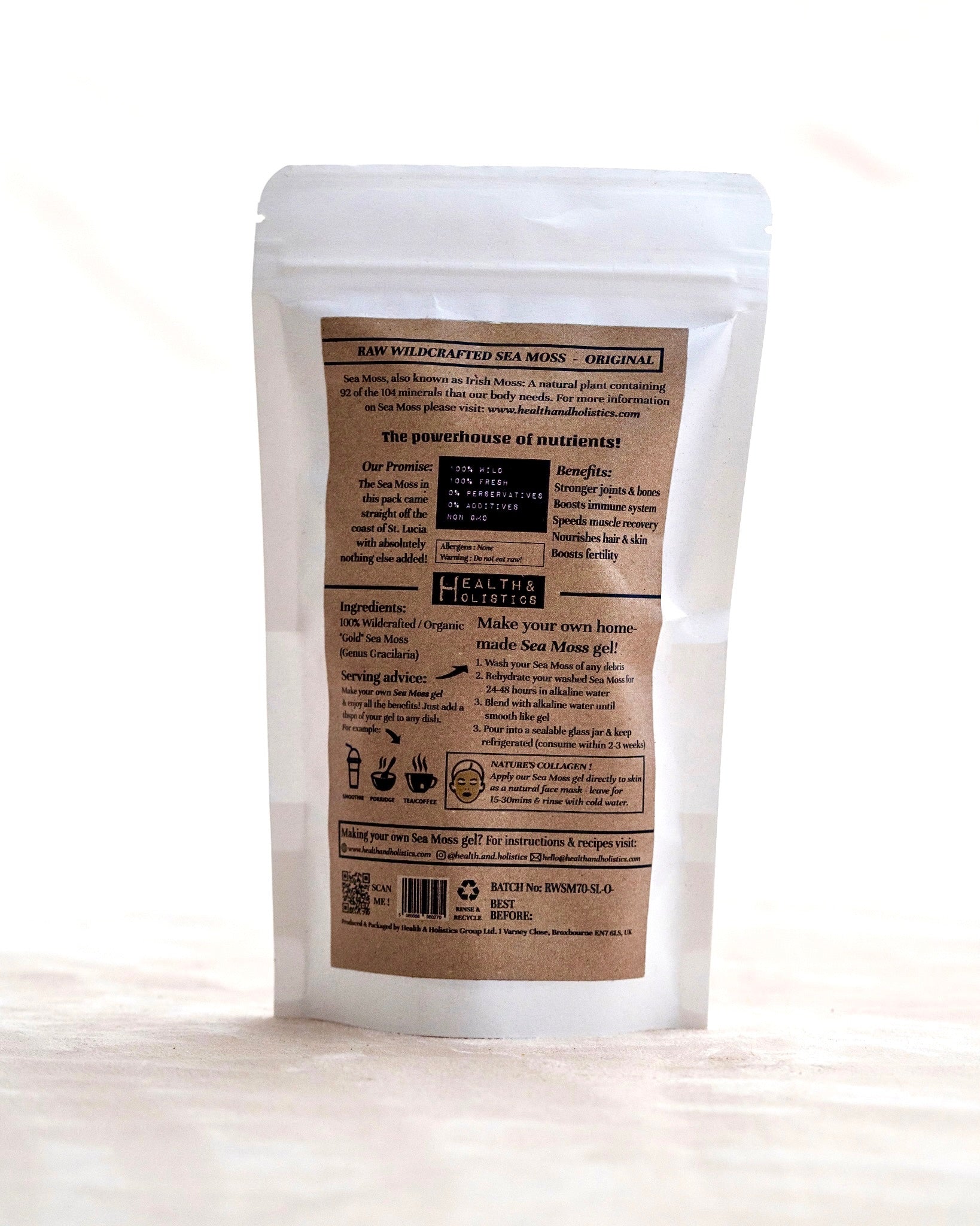 Raw Wildcrafted Gold Sea Moss (St. Lucia) (Genus Gracilaria)