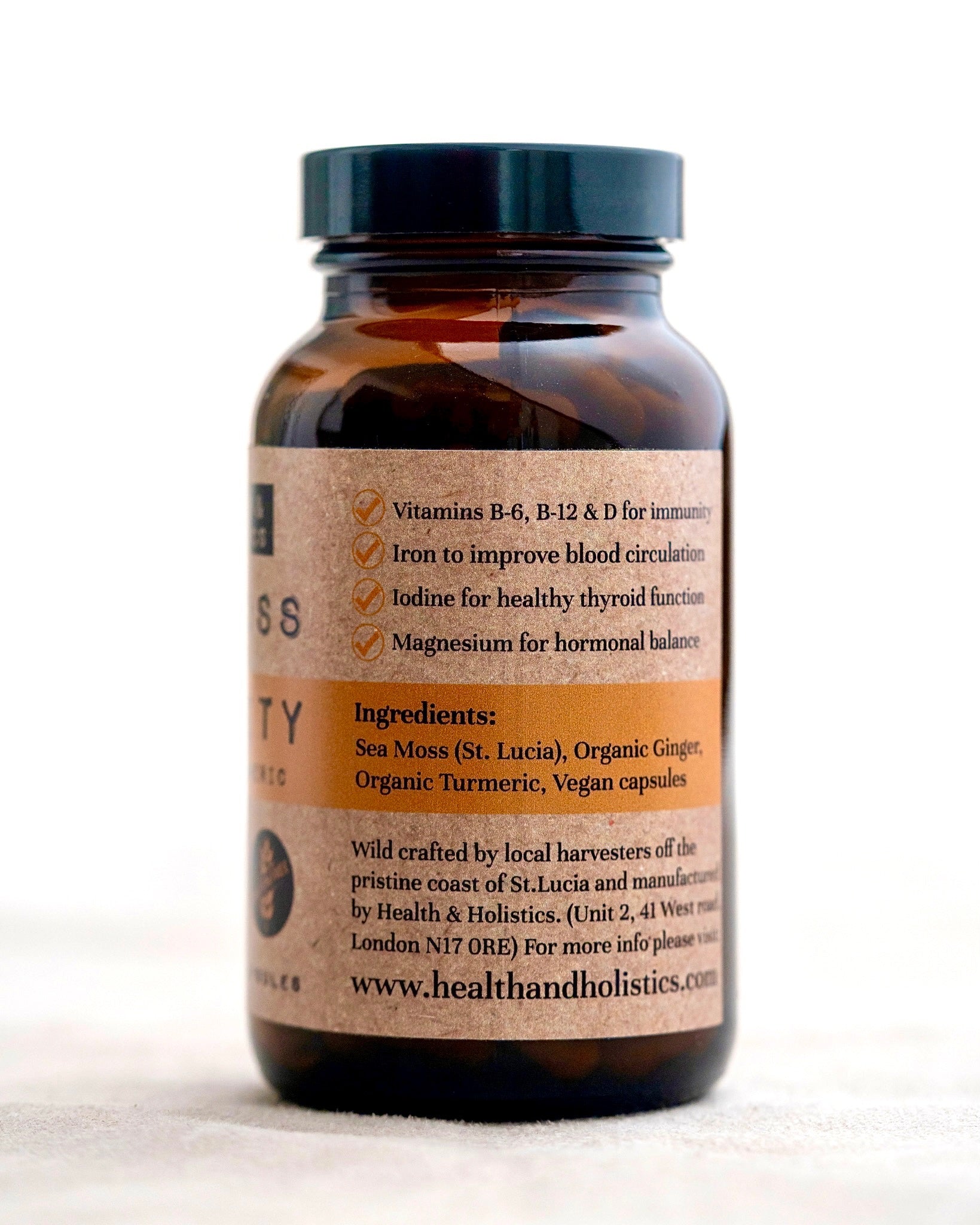 Sea Moss + Ginger + Turmeric capsules (St. Lucia) (Genus Gracilaria)