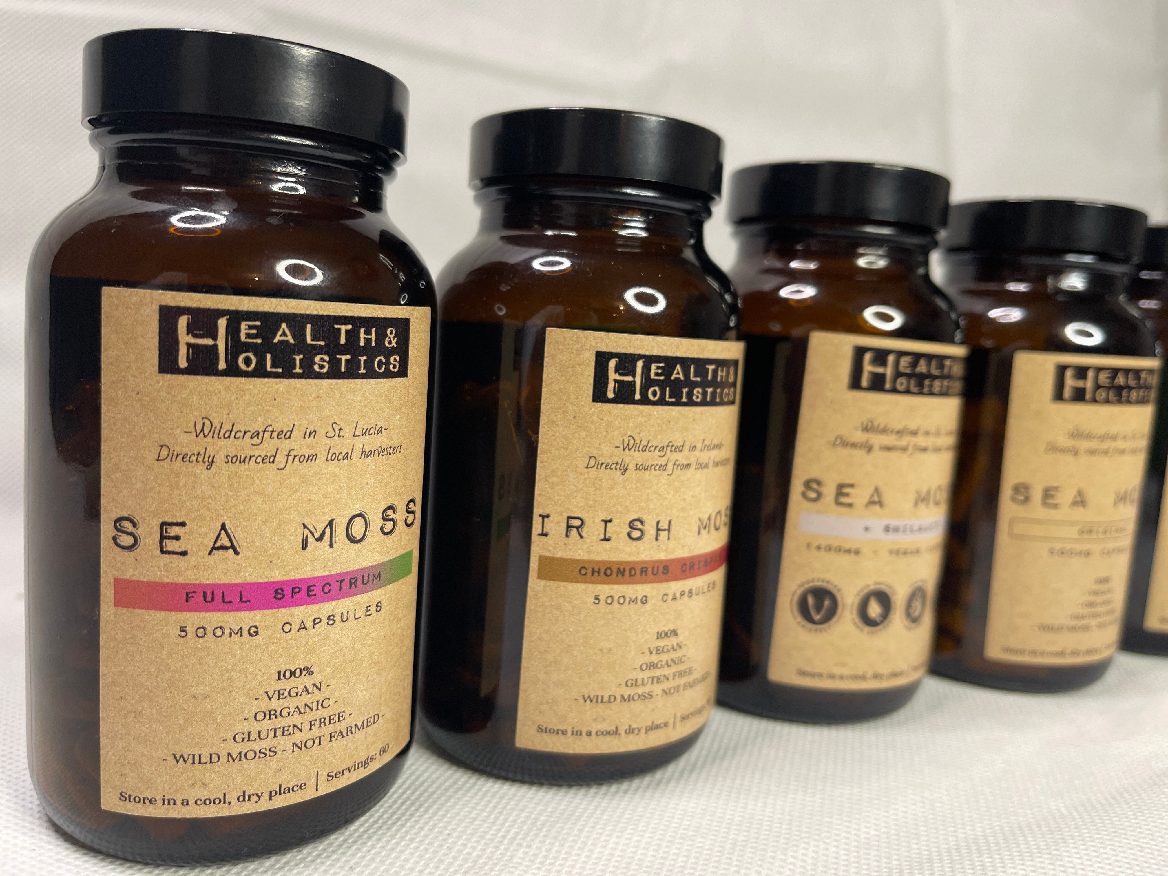 Full Spectrum Sea Moss Capsules (St. Lucia ) (Genus Gracilaria)