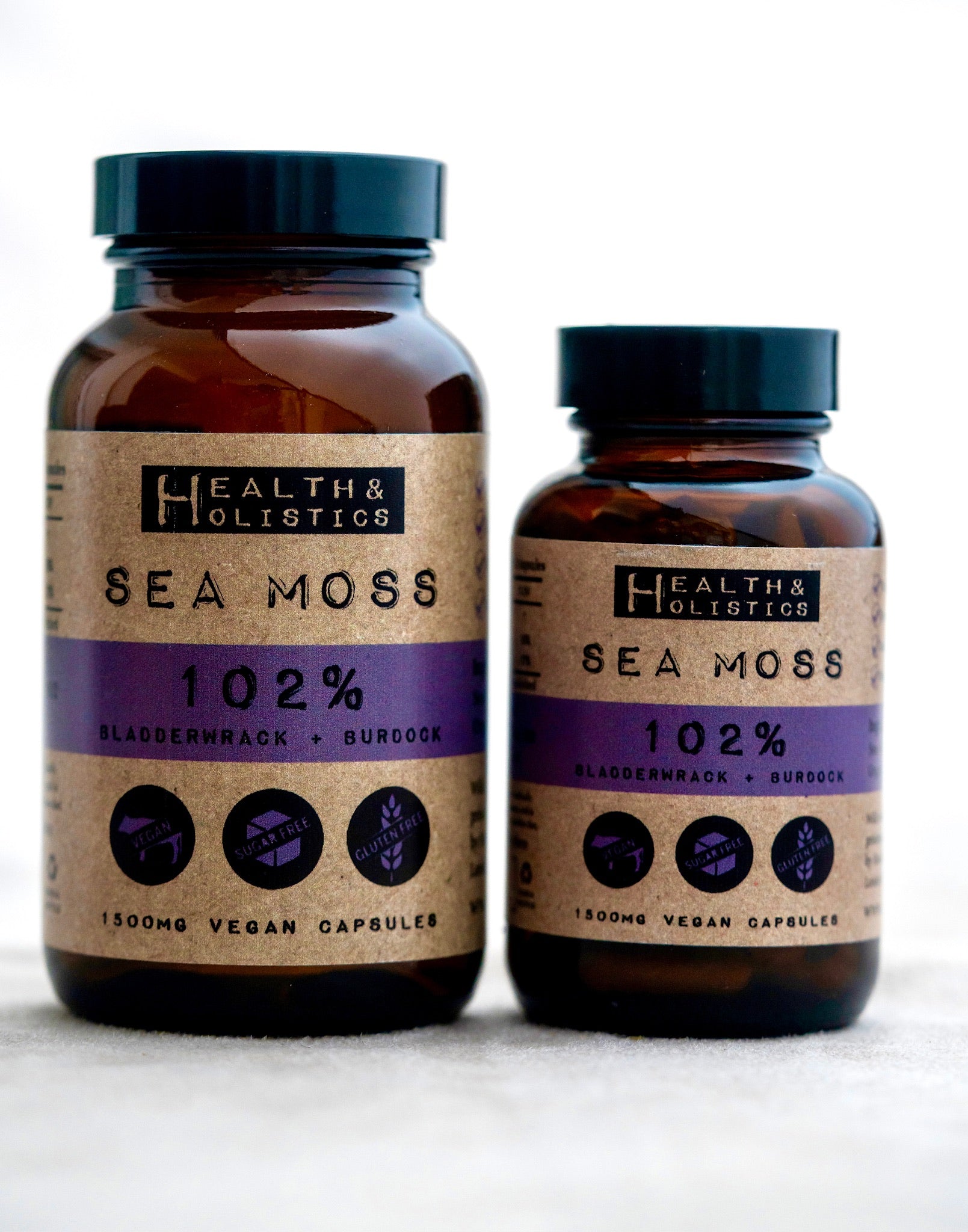 Sea Moss + Bladderwrack + Burdock Root Capsules (St. Lucia) (Genus Gracilaria)