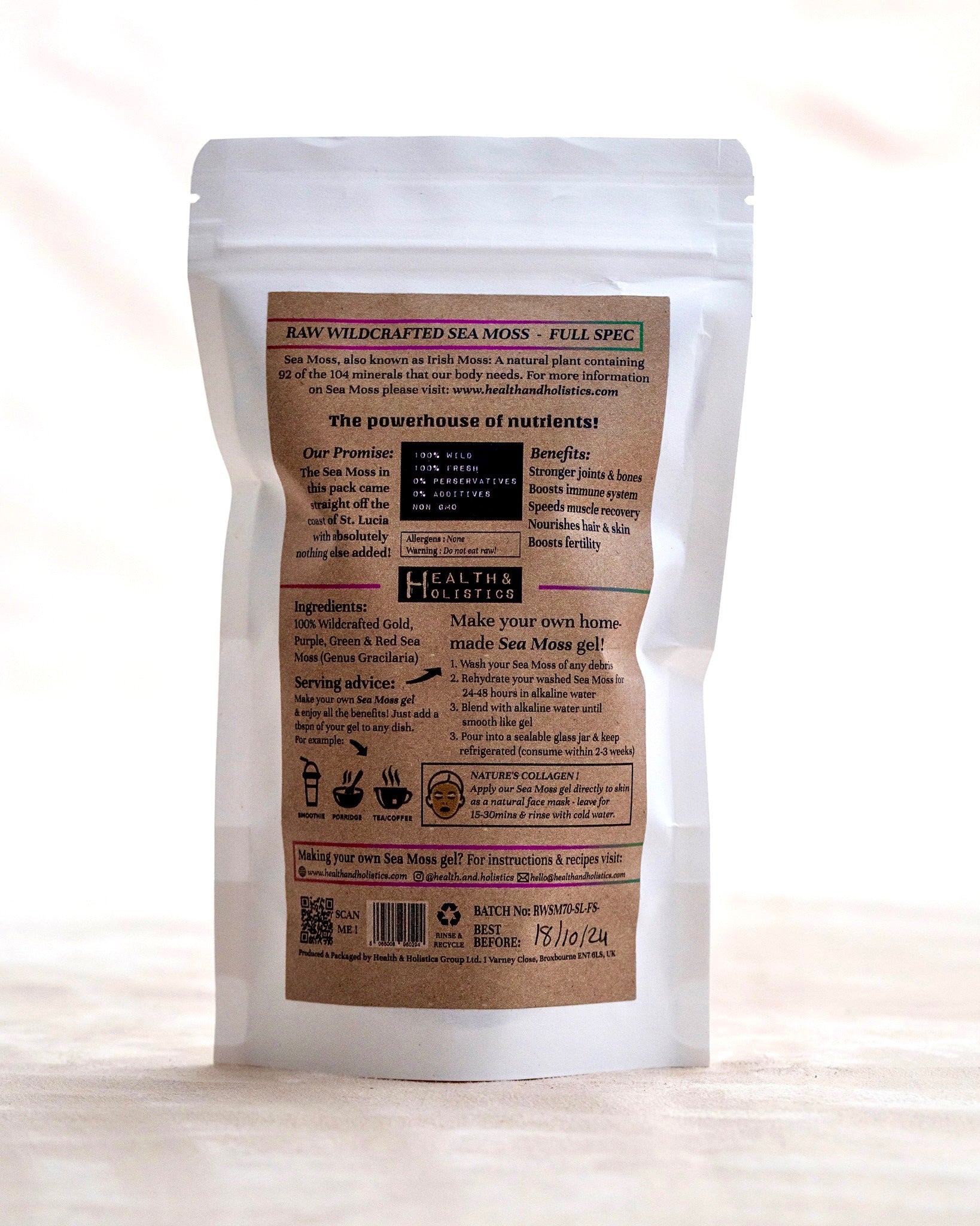 Raw Wildcrafted Full Spectrum Sea Moss (St. Lucia) (Genus Gracilaria)