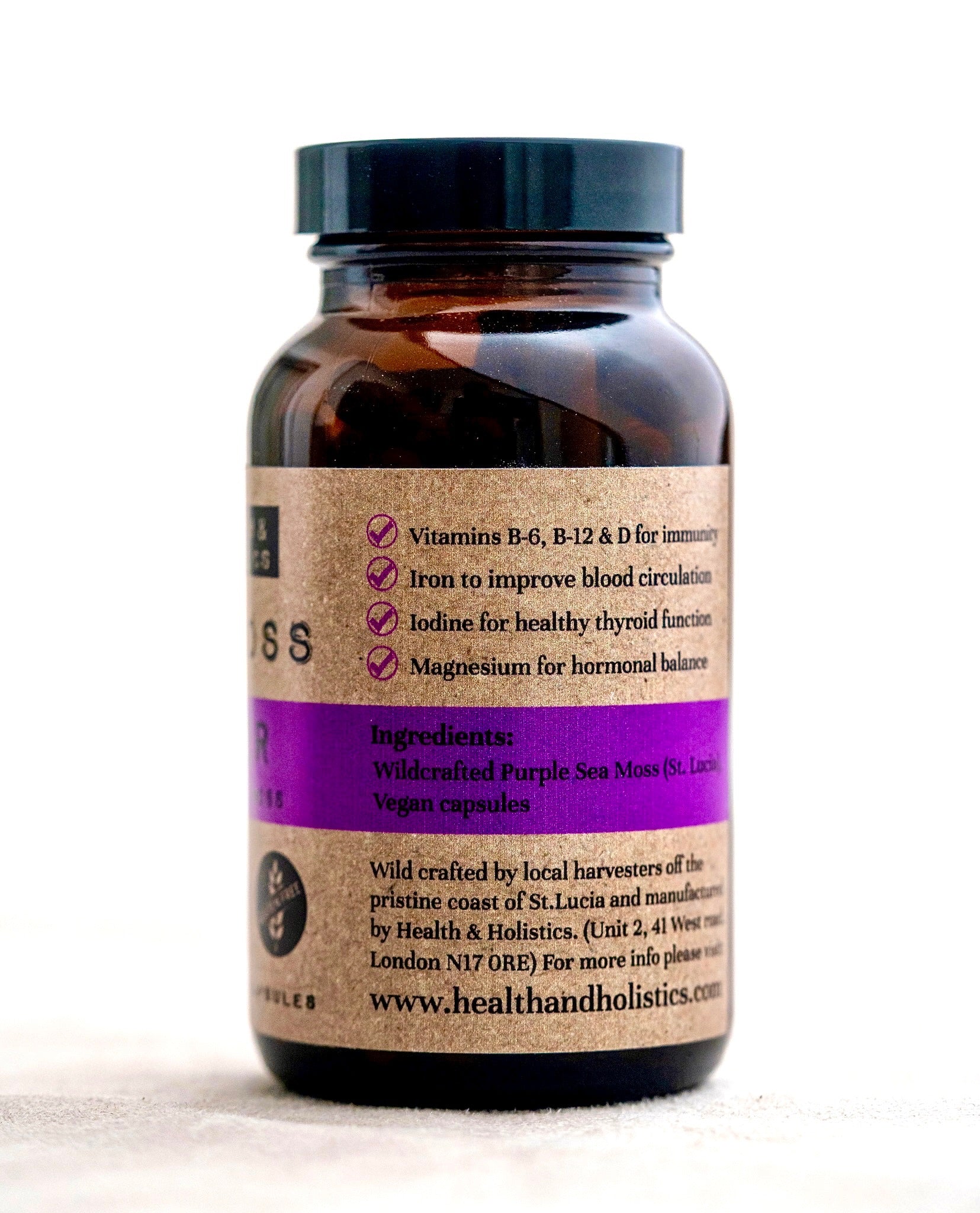 Purple Sea Moss Capsules (St. Lucia) (Genus Gracilaria)