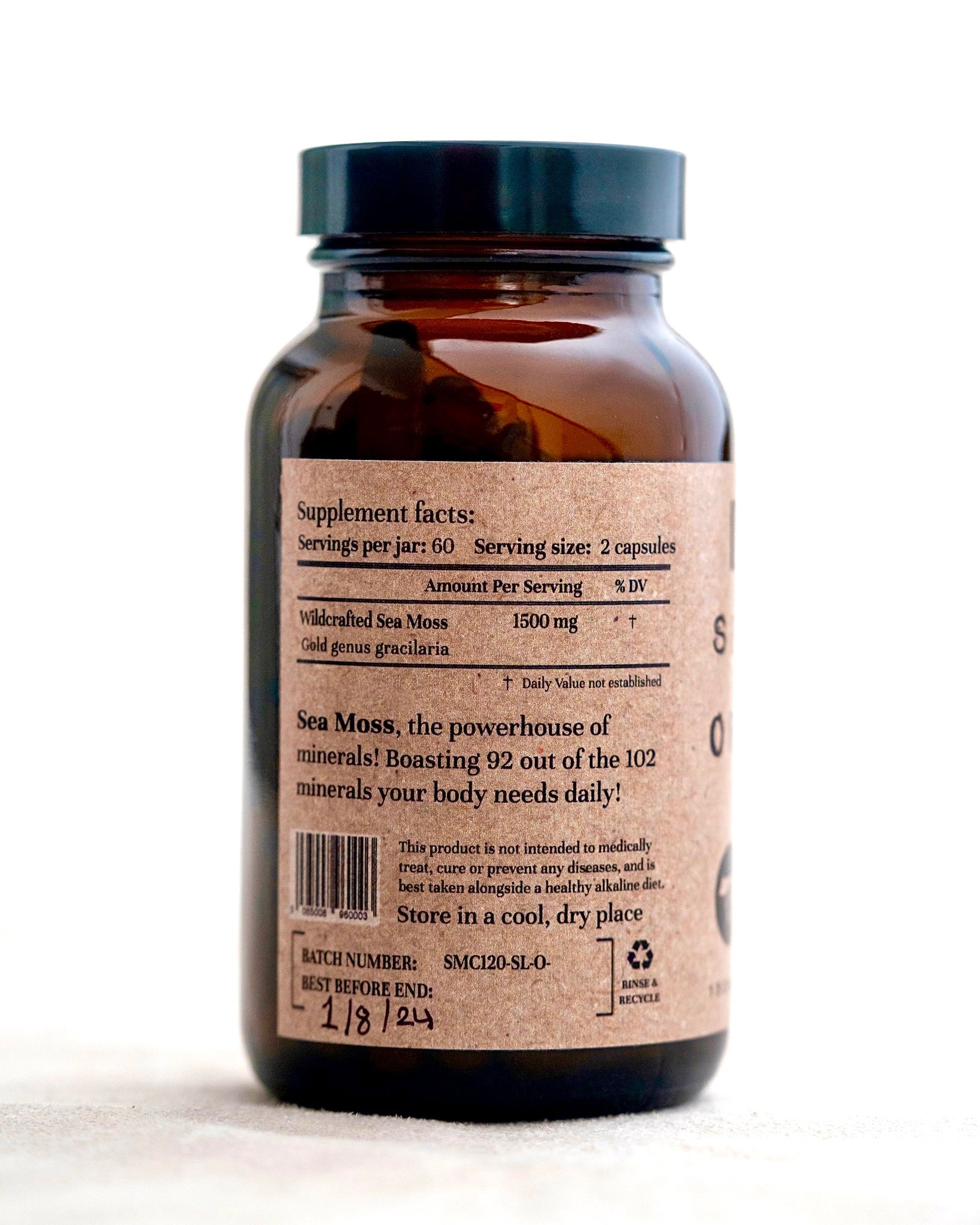 Original (Gold) Sea Moss Capsules (St. Lucia) (Genus Gracilaria)