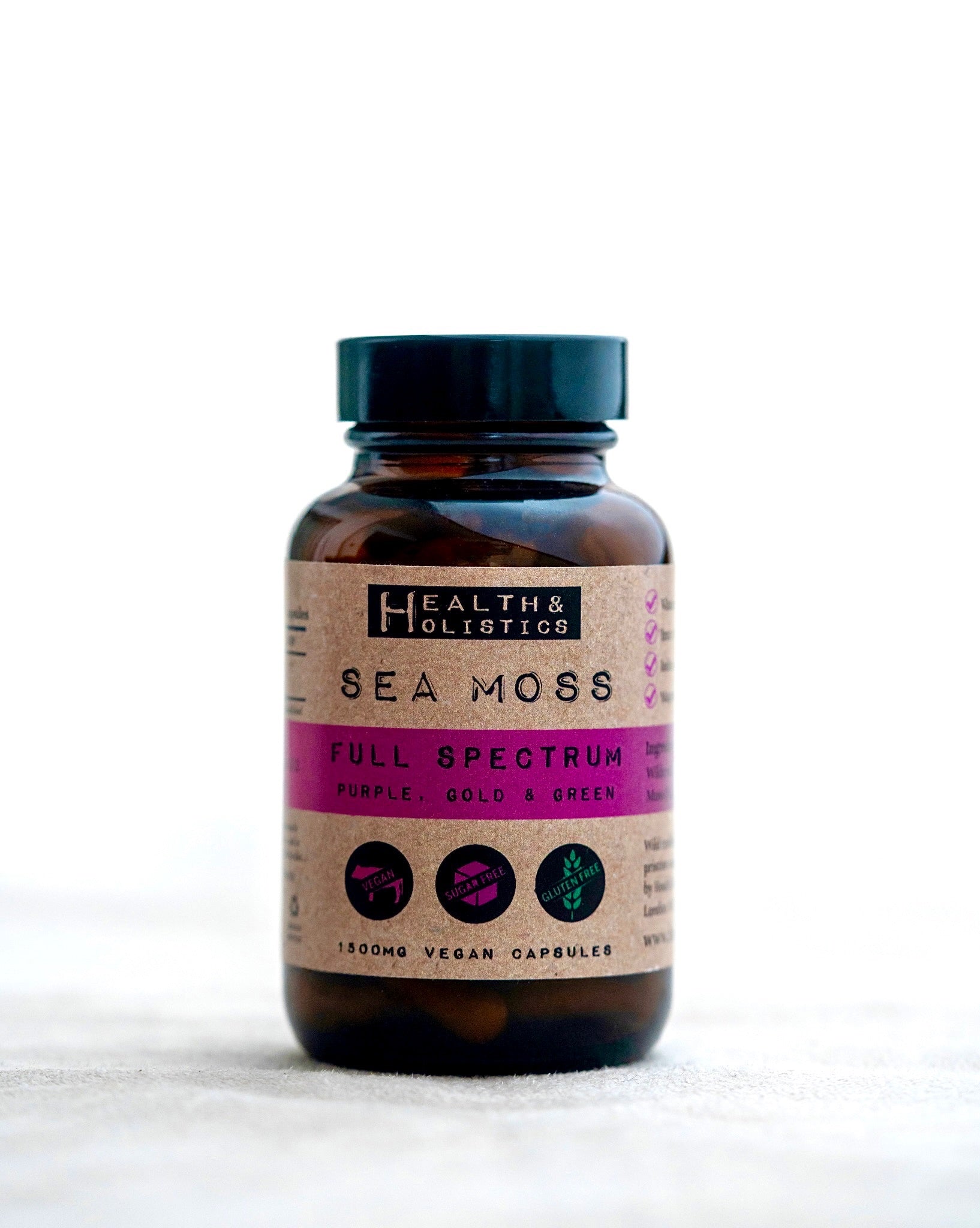 Full Spectrum Sea Moss Capsules (St. Lucia ) (Genus Gracilaria)