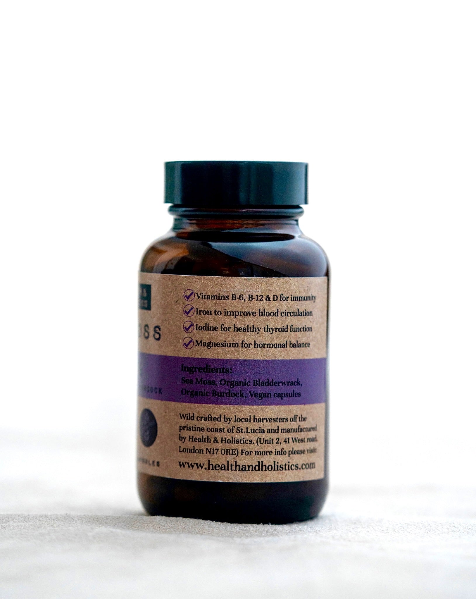 Sea Moss + Bladderwrack + Burdock Root Capsules (St. Lucia) (Genus Gracilaria)