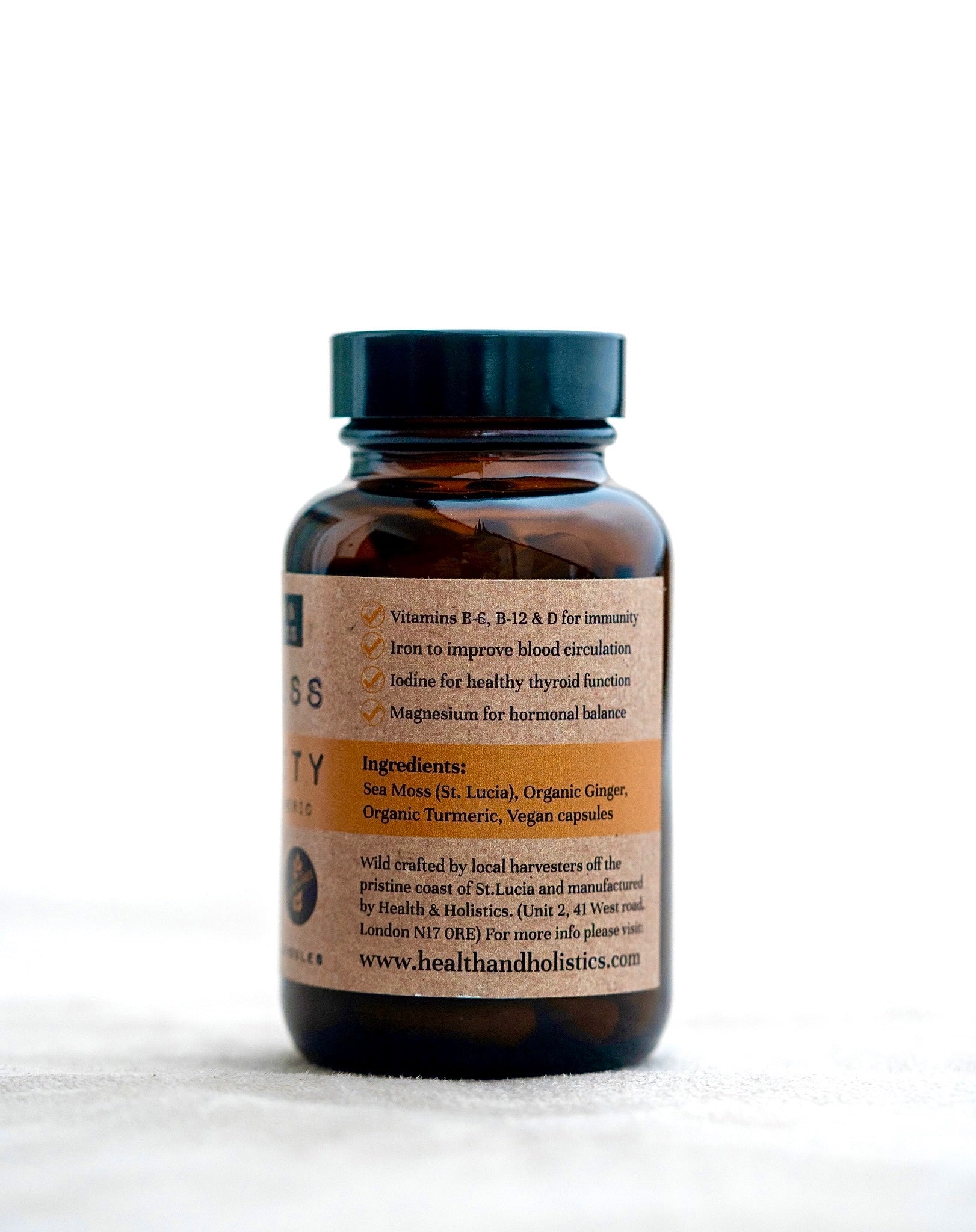 Sea Moss + Ginger + Turmeric capsules (St. Lucia) (Genus Gracilaria)