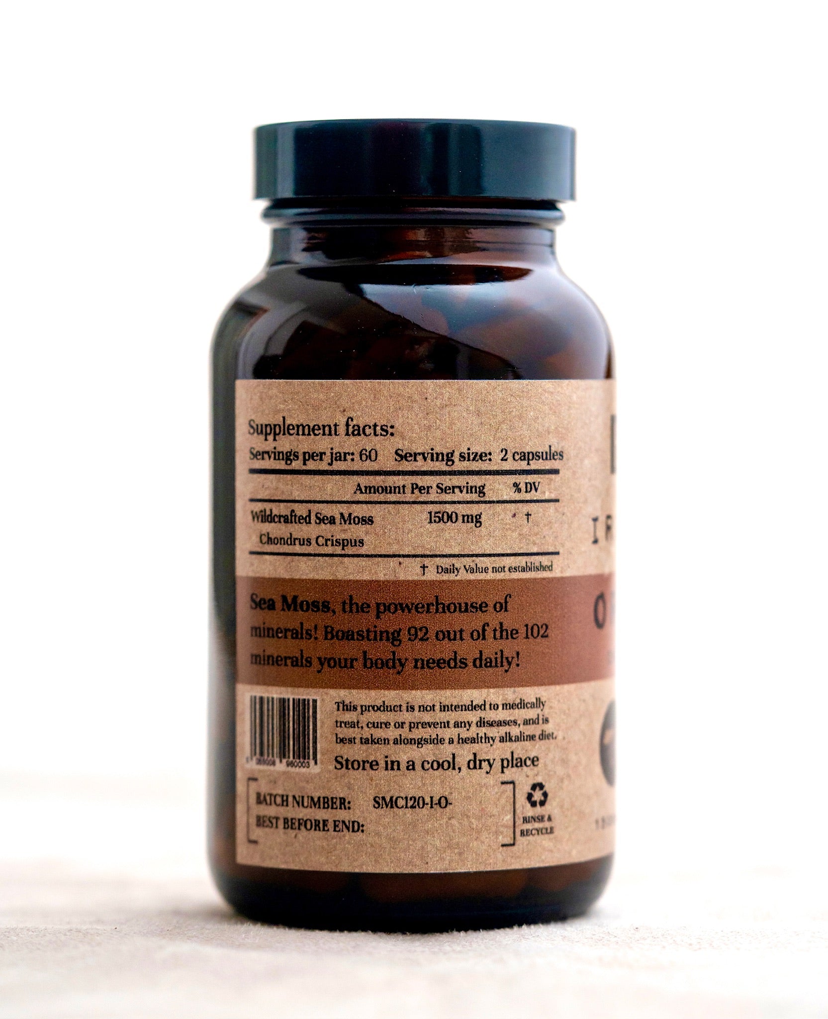 Irish Moss capsules (Ireland) (Chondrus Chrispus)