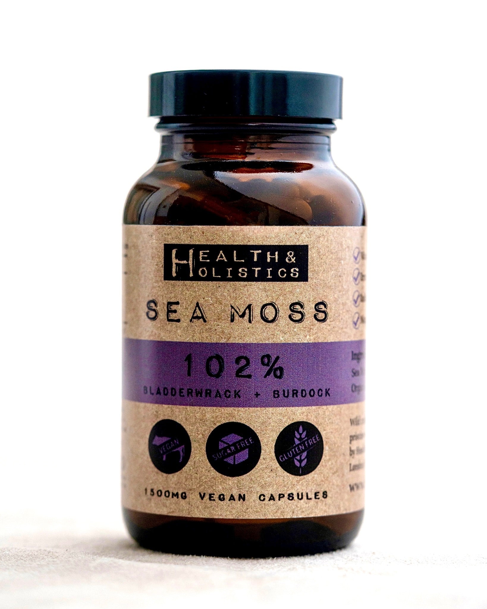 Sea Moss + Bladderwrack + Burdock Root Capsules (St. Lucia) (Genus Gracilaria)