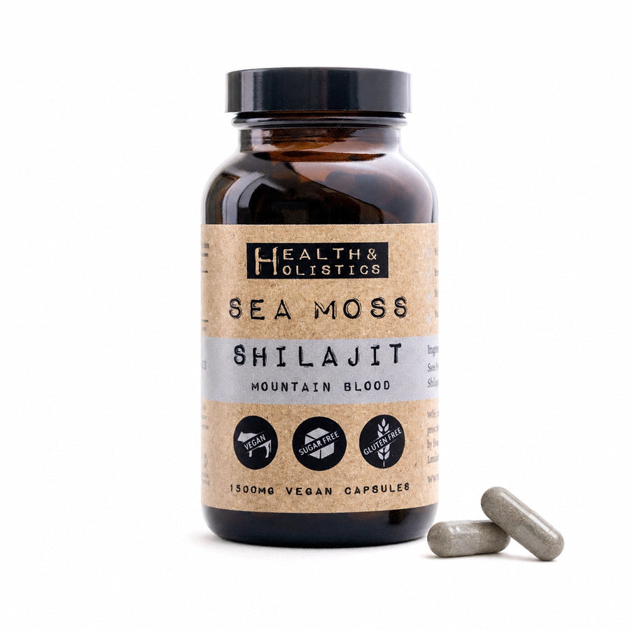 Health & Holistics - Organic Sea Moss Capsules - Power+ (Shilijat) - 60 Capsules