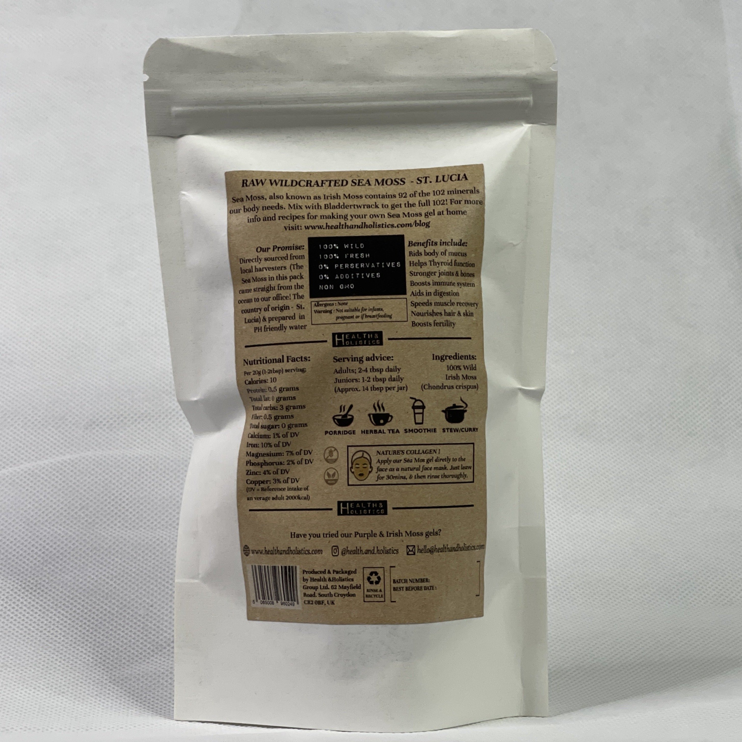 Raw Wildcrafted Full Spectrum Sea Moss (St. Lucia) (Genus Gracilaria)