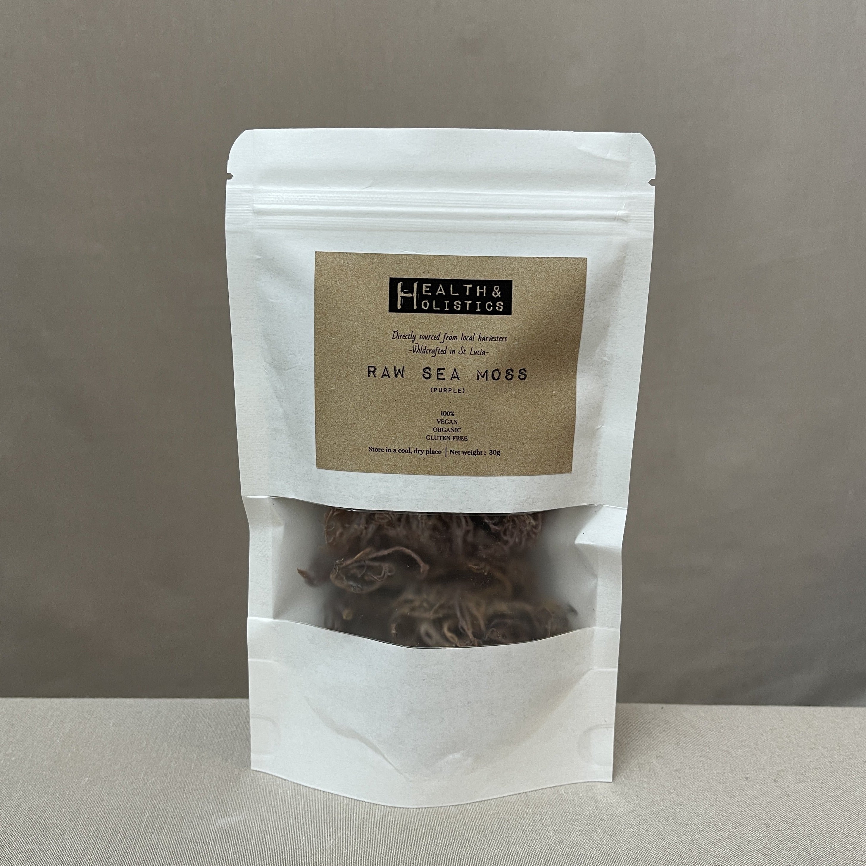 Raw Wildcrafted Purple Sea Moss (St. Lucia) (Genus Gracilaria)