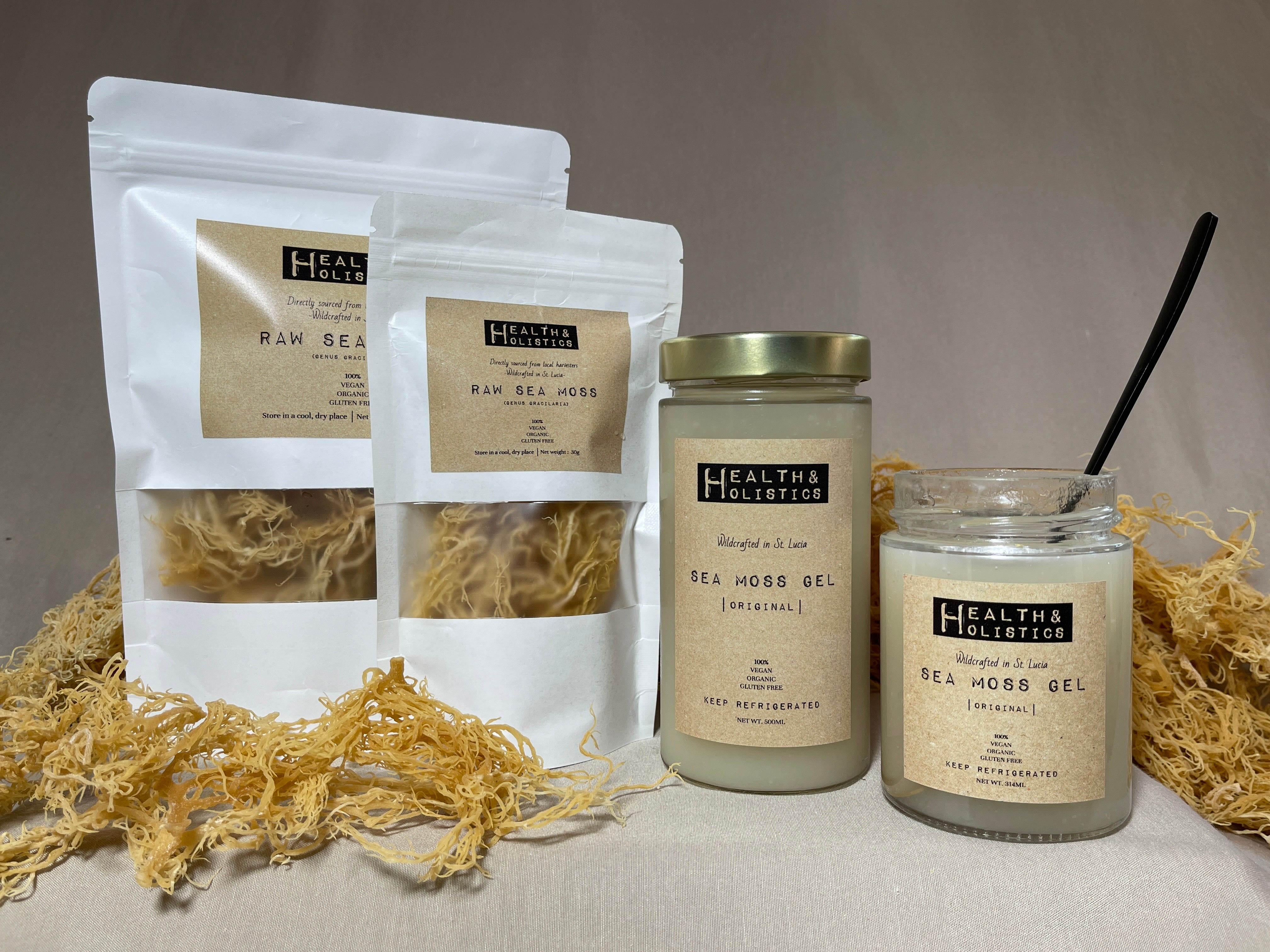 Raw Wildcrafted Gold Sea Moss (St. Lucia) (Genus Gracilaria)