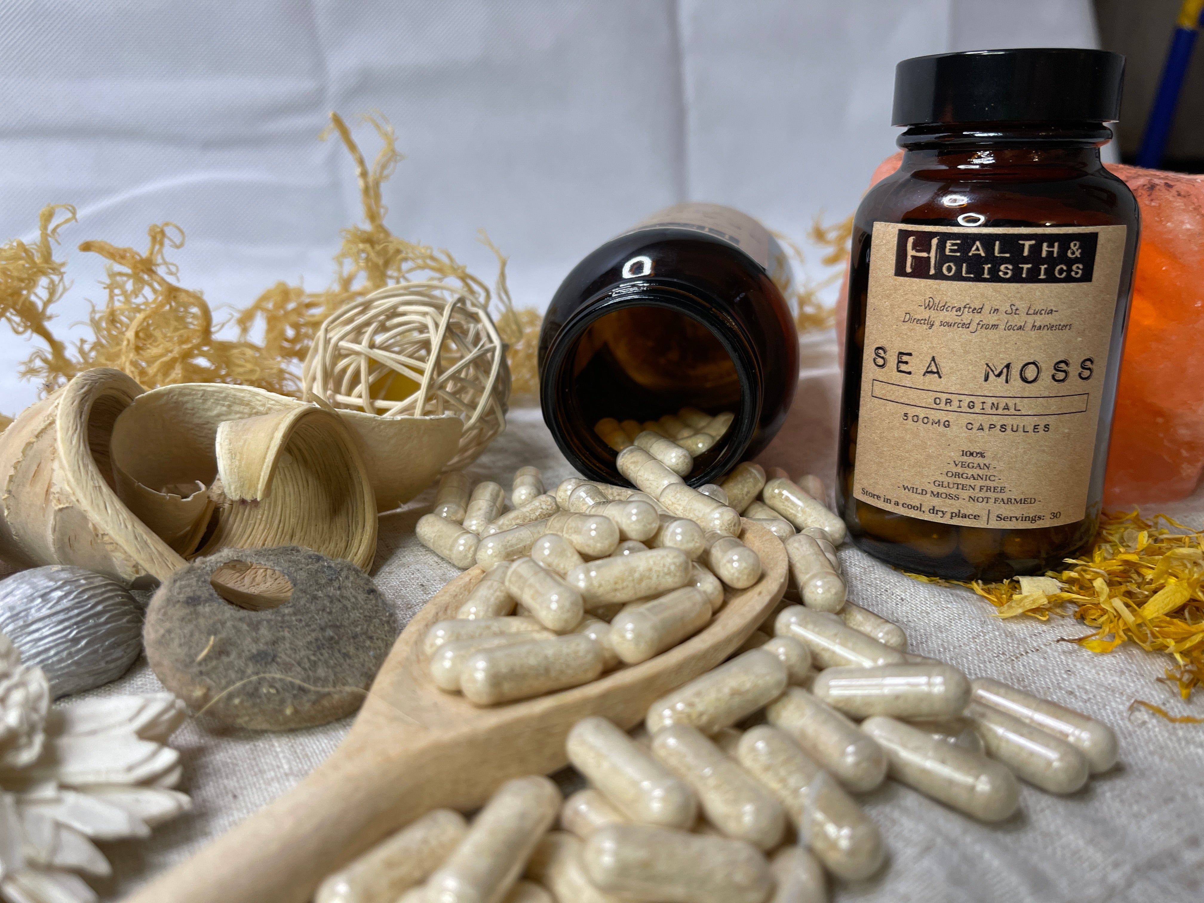 Original (Gold) Sea Moss Capsules (St. Lucia) (Genus Gracilaria)